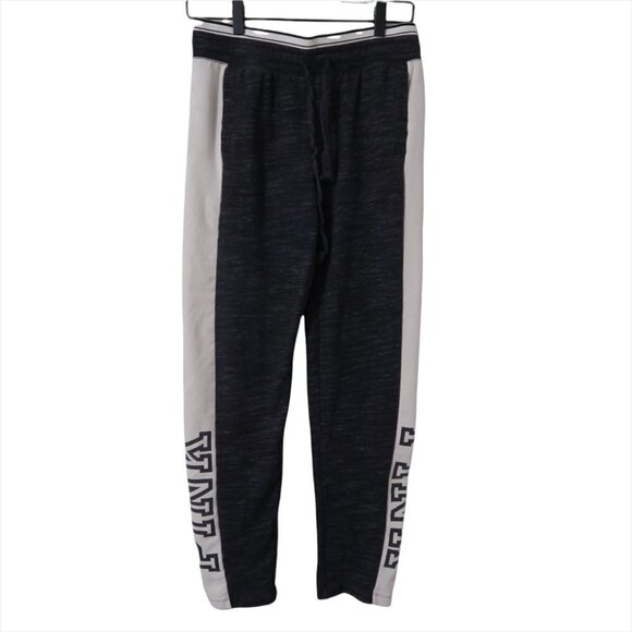 PINK Victoria's Secret Heather Dark Gray Joggers Lounge Athletic Color Block S - Picture 1 of 9